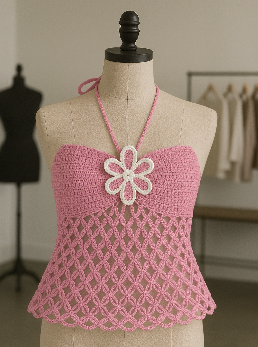 Handmade Crochet Halter Top