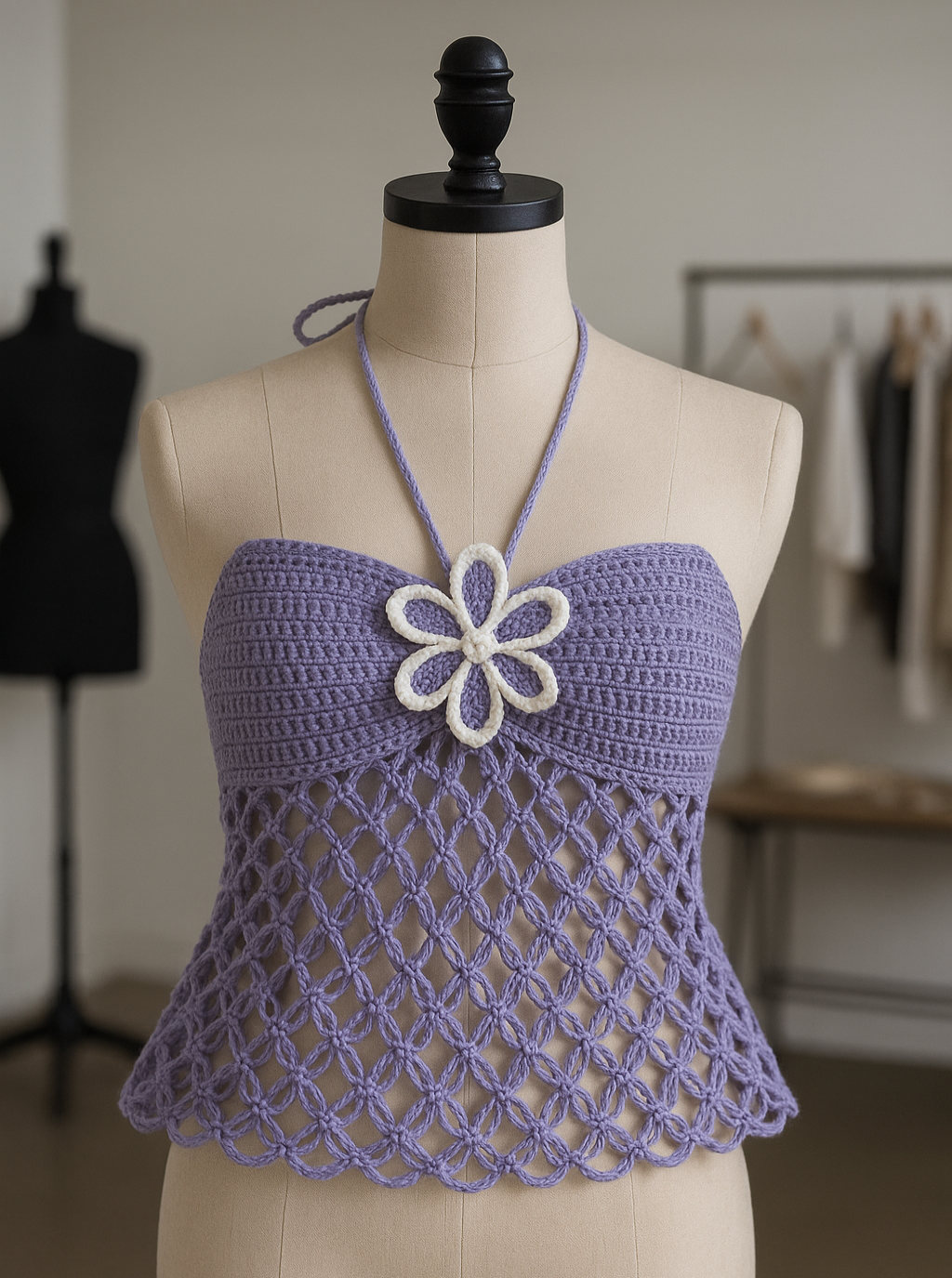 Handmade Crochet Halter Top