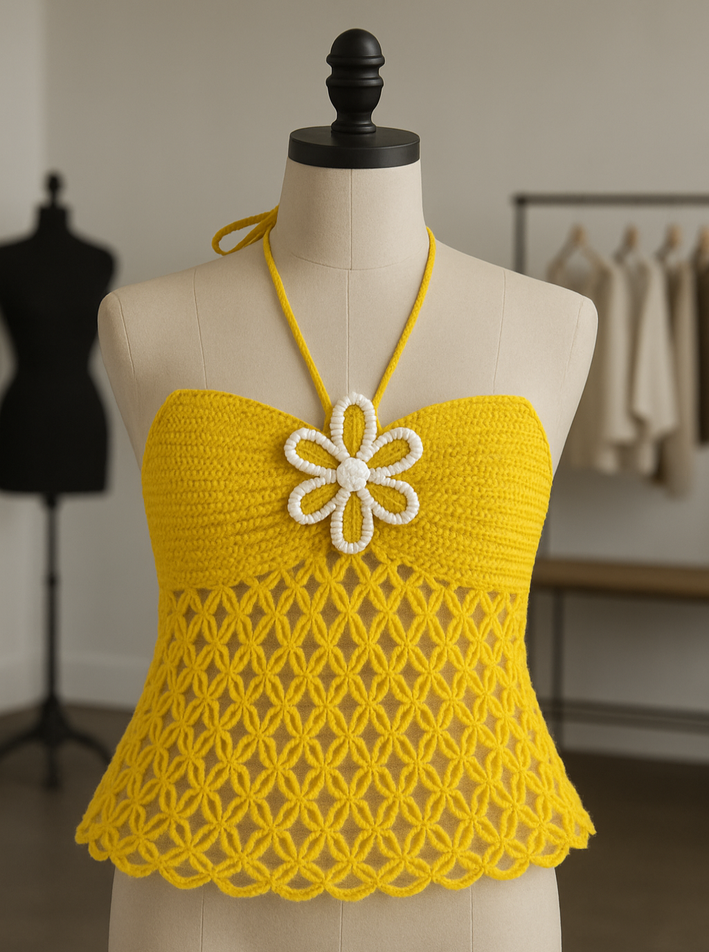 Handmade Crochet Halter Top