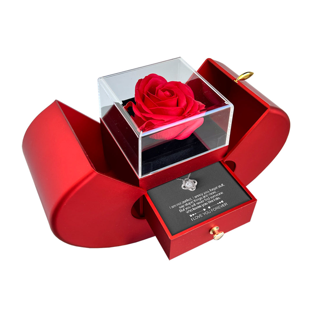 Eternal Love Rose & Necklace Set
