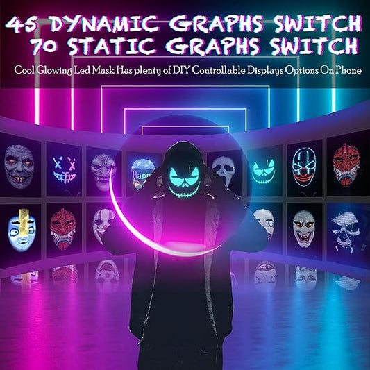 Graphic Led Glow Mask