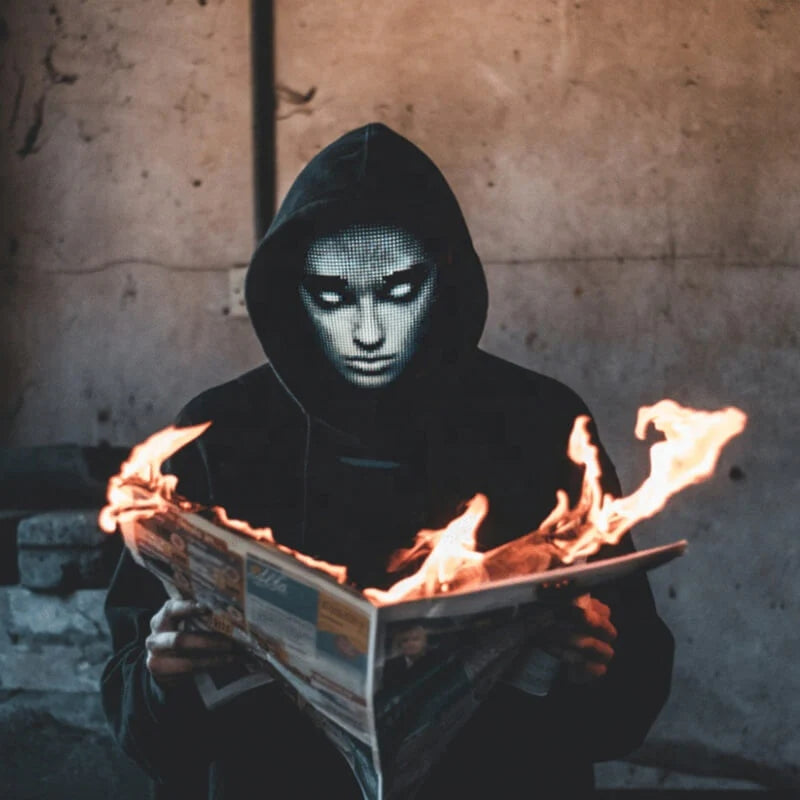 Graphic Led Glow Mask