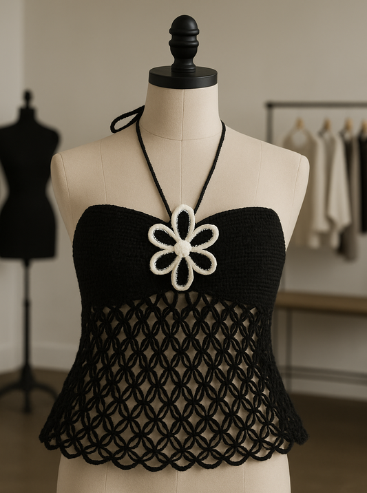 Handmade Crochet Halter Top