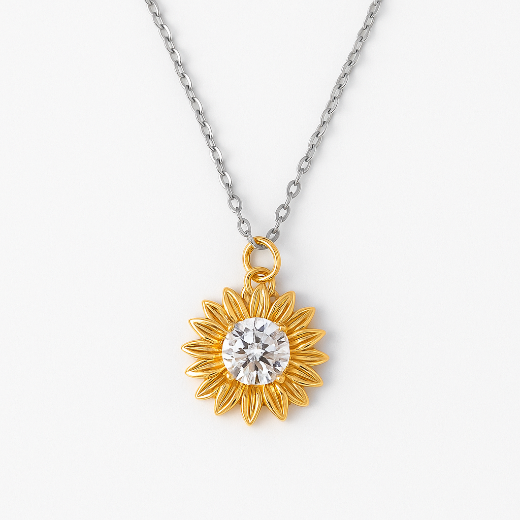 Elegant Sunflower Love Necklace - Limited Time Offer!