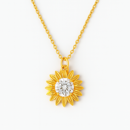 Elegant Sunflower Love Necklace - Limited Time Offer!