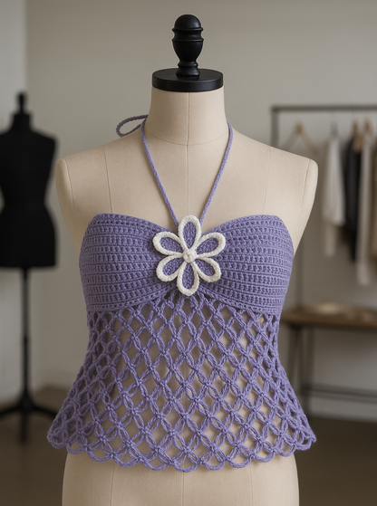 Handmade Crochet Halter Top