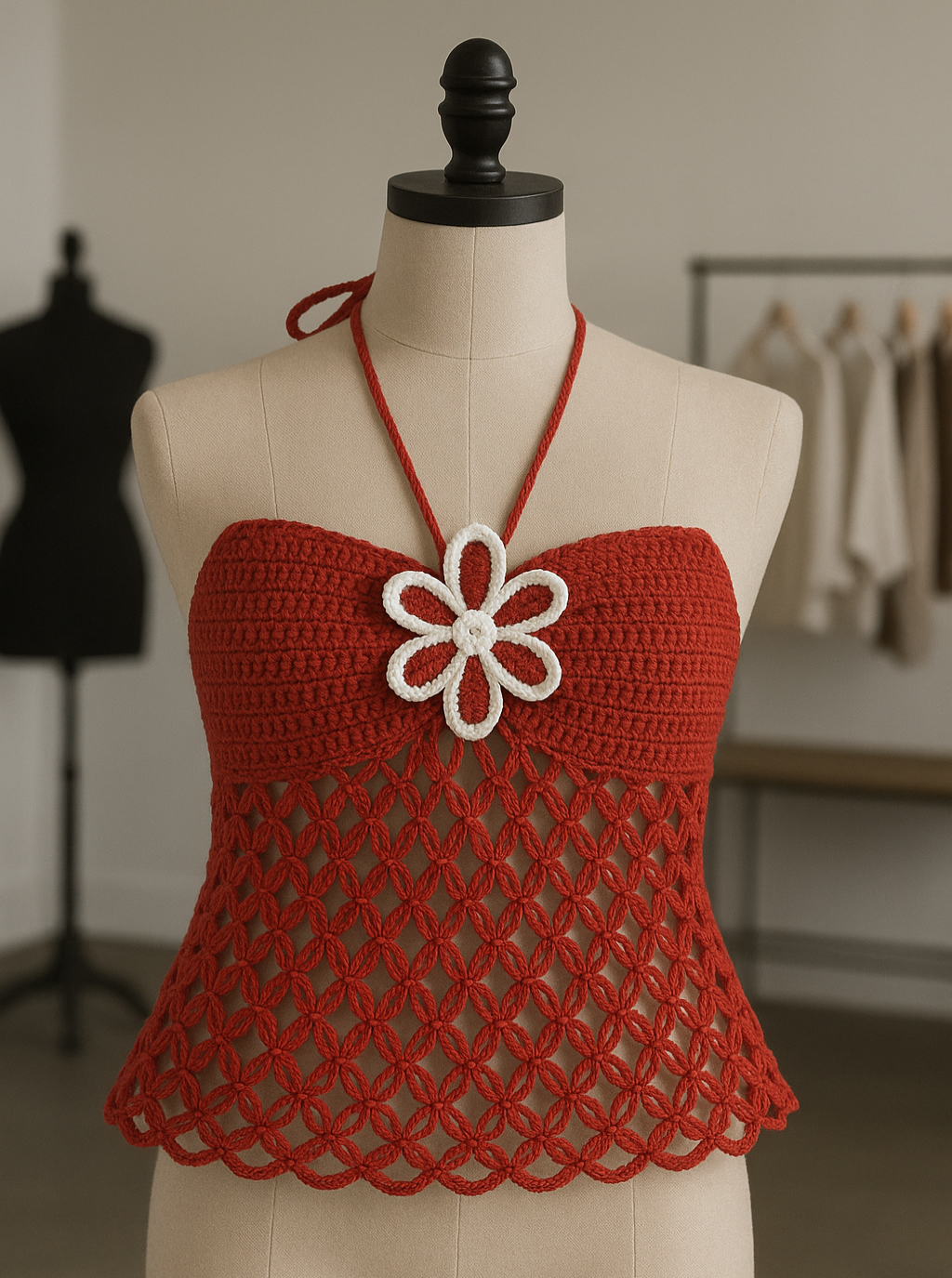 Handmade Crochet Halter Top