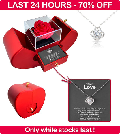 Eternal Love Rose & Necklace Set