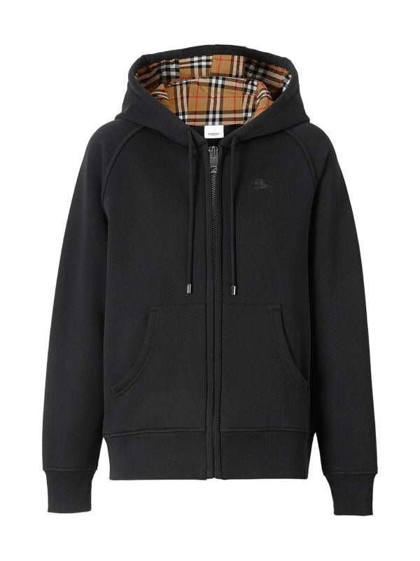 Stylish Checkered Zip-Up Hoodie