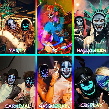 Graphic Led Glow Mask