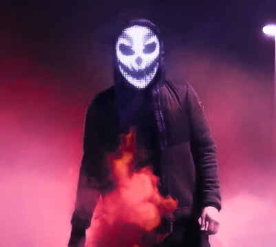 Graphic Led Glow Mask